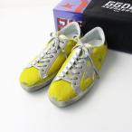 メンズ 極美品 ゴールデングース GOLDEN GOOSE SUPERSTAR YELLOW HORSY-SILVER STAR スニーカー 42｜イエロー【2400014644791】