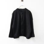 中川政七商店 ナカガワマサシチショウテン 麻のニットカーディガン＼ブラック リネン 透かし 羽織り トップス【2400014651836】