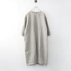 人気商品 中川政七商店 麻の格子 ワンピース 7分袖  ベージュ系┃リネンチュニック ドレス チェック柄【2400014652062】
