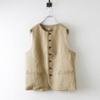 ショッピングPIECE 美品 アピースオブライブラリー a piece of Library einel classic vest エイネルクラシックベスト 2 ベージュ┃ジレ【2400014652321】