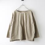 ショッピングエヴァ 2024AW エヴァムエヴァ evam eva cotton pullover コットンプルオーバー ブラウス M ベージュ┃カットソー シャツ【2400014656664】