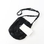 美品 マメクロゴウチ Mame Kurogouchi Cord Embroidery “Hanakago” Small Pouch ポーチ ｜ブラック ショルダーバッグ【2400014658880】
