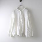 ツムグ tumugu コットン ふわふわローン ブラウス F ホワイト┃ギャザーバルーンスリーブ シャツ チュニック【2400014663235】