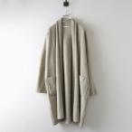 2023AW エヴァムエヴァ evam eva press wool robe プレスウールローブ ｜ベージュ 羽織り アウター コート【2400014675740】