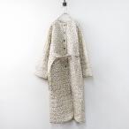 ショッピングフラワー 定価4.1万 未使用 フィグロンドン fig London Hannah gown コート F｜ベージュ 羽織り アウター フラワー ロング【2400014696158】