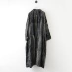 イチアンティークス ICHI Antiquites リネン ランダムチェック シャツ ワンピース ｜ブラック ドレス【2400014704549】