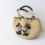 美品 ビームスボーイ BEAMS BOY 別注 ディズニー Disney 40th ラウンド カゴバッグ ミッキー＆ミニー ｜ナチュラル 【2400014707694】