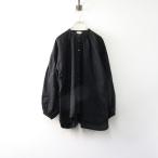 ショッピングバルーン 極美品 2023AW アラクリティー コロニー a+koloni コットンリネンバルーンスリーブブラウス ＼ブラック シャツギャザー【2400014711608】