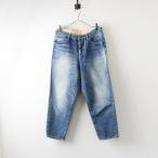 ショッピングダメージ ミナペルホネン mina perhonen always テーパードデニムパンツ 40｜ブルー インディゴ USED加工【2400014725995】