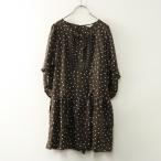 TO BE CHIC палец на ноге Be Schic точка принт sia- материалы булавка tuck тянуть over туника 40 Brown I полька-дот tops [2400014726640]