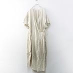 ショッピングサマンサ 美品 サマンサモスモス Samansa Mos2 SM2 立川限定 リネン カシュクール ワンピース F‖キナリ ドレス ロング 【2400014735550】
