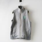 快晴堂 カイセイドウ ワッペン付き 裏毛 ハイネック ジップアップ スウェットベスト 4 グレー┃バックプリント【2400014737400】