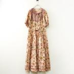 ショッピングHEARTS 極美品 2023 ピンクハウス PINK HOUSE Rambling Heartsプリントパッチワークワンピース＼ピンク ピコフリル 段々 ローン【2400014756395】