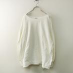 [ время ограничено цена ]2023 Moga MOGA Vintage Like обратная сторона шерсть tops F| белый объем рукав тянуть over хлопок [2400014756517]