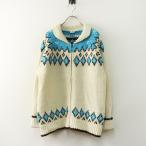 ショッピングカウチン 美品 2025AW ニコアンド niko and… モールコンビカウチンカーディガン F＼オフホワイト ニット ジャケット ジップ【2400014756647】