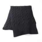 ショッピングラルフ ラルフローレン Ralph Lauren カシミヤ ウール ミックス ケーブル ニット ストール ｜ブラック マフラー ショール【2400014762723】