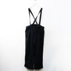 【期間限定価格】アーメン ARMEN  COTTON WOOL TWILL ADJUSTER TACK PANTS WITH SUSPENDERS サスペンダータックパンツ ブラック┃【2400014767155】