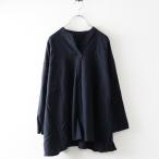 ショッピングエヴァ エヴァムエヴァヴィー evam eva vie コットンシルクシャツ ＼ブラック ブラウス スキッパー プルオーバー 【2400014779462】