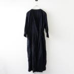 ショッピングエヴァ エヴァムエヴァヴィー evam eva vie コットンシルクタックローブ 1＼ブラック コート ロング カーディガン 羽織り【2400014779479】