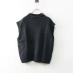 美品 2024AW エヴァムエヴァ evam eva モヘヤウールハイネックニットベスト M＼ダークグレー プルオーバー【2400014784473】