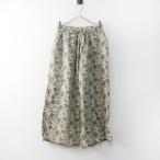 ソイル SOIL フラワープリント イージーパンツ ｜ベージュ ボトムス ロング ウエストゴム 【2400014802207】