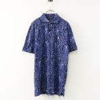 メンズ JPタグ ポロゴルフ ラルフローレン POLO GOLF ポニー刺繍 フラワープリント半袖ポロシャツ F PRO FIT ネイビー┃【2400014833737】