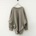 [ время ограничено цена ]2024AW большой размер rose Tiara Rose Tiara оборка широкий тянуть over 42I серый ju tops тренировочный длинный рукав [2400014886962]