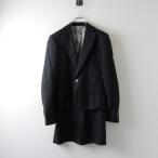 ヴィヴァンウエストウッド マン Vivienne Westwood MAN ウール混レイヤード調 テーラードジャケット 44◇ブラック 丈長【2400030081860】