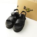 ドクターマーチン Dr.Martens Voss II Quad プラットフォームサンダル UK5/ブラック 厚底 ストラップ シューズ 24.0cm【2400030090107】