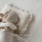 [10/25 11 час примерно повторное поступление ]french frill pillow( в одном корпусе ) примерно 21×35cm)ivory / hazelnuts подушка ... покрытие Trick Hori k