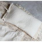 ribbon vintage lace pillow　リボン付きビンテージレース（分離型）　約21×35ｃｍ　