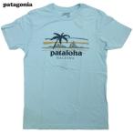 Patagonia Leaning Palm LW Cotton Tee Haleiwa パタゴニア Tシャツ 半袖 パタロハ オーガニックコットン 水色 ハレイワ限定 ハワイ【ゆうパケット対応】