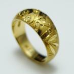 K18 月形 松竹梅 5g 金 マリッジリング 結婚 指輪 TRK514 プレゼント ギフト 爆買