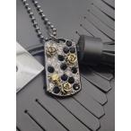  Skull rose plate очарование колье черный хром мужской женский унисекс подвеска цепь аксессуары 