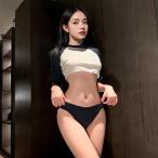  костюмированная игра спортивная форма женский brumabruma- спортивная форма физическая подготовка надеты ученик неполной средней школы женщина высота сырой JK sexy костюм Halloween костюм маскарадный костюм белый темно-синий M размер 