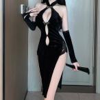 セクシー ドレス ボディコン レディース ロングワンピース タイトドレス キャバドレス チャイナドレス セクシー コスチューム コスプレ ブラック