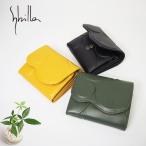 シビラ Sybilla シルクロ 本革 牛革 レザー ラウンド ドット 水玉 スナップ式 かぶせ フラップ 二つ折り財布 5470230 5471230