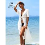  купальный халат белый белый короткий рукав sexy женский 