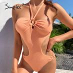  моно kini sexy solid ребра имеется купальный костюм пустой . наружный One-piece костюм топ на бретелях - ikatto плавание -тактный кольцо 