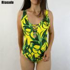  корпус One-piece моно kini купальный костюм гонки V шея принт sexy женский 