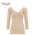 (トリンプ)Triumph カップ付肌ざわりソフト インナー5140 7分袖トップ TR5140 Top(7)