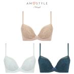 セール再値下げ70％OFF (アモスタイル)AMOSTYLE ナチュラルスリムブラ シグネチャー フローラ(E,F,Gカップ) AMST1403 WHU2 JX