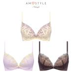 期間限定セール (アモスタイル)AMOSTYLE 夢みるブラ ノンワイヤー スリムライン ノンワイヤーブラジャー ダンシングリリー(B,C,Dカップ) AMST1456