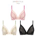 期間限定セール (アモスタイル)AMOSTYLE チャーミングラマー(R) スリムライン DeepV ブラジャー ハンサムローズ(B,C,Dカップ) AMST1467 WHU JX