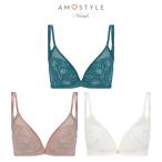 まとめ買い対象 WEB限定セール (アモスタイル)AMOSTYLE チャーミングラマー ノンワイヤー ブラジャー サマーシアー(B,C,Dカップ) AMST1474 HU JX