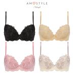 (アモスタイル)AMOSTYLE Daily AMOSTYLE 3/4カップブラ ブラ&ショーツセット スウィートフローラ(B,C,Dカップ) AMST521 WHU + Mini JX