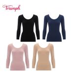 (トリンプ)Triumph 肌側綿100インナー5480 8分袖トップ(M,Lサイズ) TR5480 Top(8)