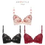 (アモスタイル)AMOSTYLE チャーミングラマー スリムライン ブラジャー プレイフルローズ(C,Dカップ) AMST1541 WHU JX