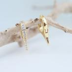 Yahoo! Yahoo!ショッピング(ヤフー ショッピング)『在庫処分価格』金アレ対応 色褪せにくい CZ付 ハート フープピアス 1ペア