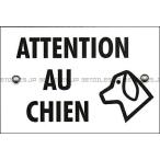 автограф plate Франция ATTENTION AU CHIEN собака . внимание 